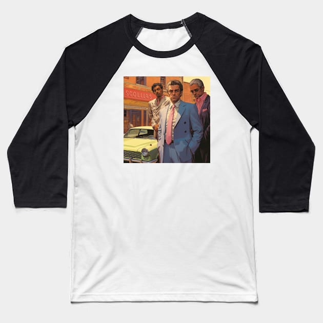 Goodfellas Artwork Baseball T-Shirt by olegam